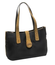 BORBONESE ECLIPSE Shopping Bag black / natural op - Women’s Bags - 2