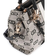 LIUJO MANHATTAN Jacquard fabric trunk bag BLACK - Women’s Bags - 3