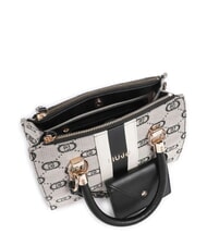 LIUJO MANHATTAN Jacquard fabric trunk bag BLACK - Women’s Bags - 4