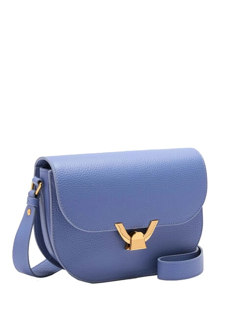 DEW Hammered leather shoulder bag blue - Women’s Bags