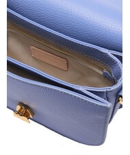 COCCINELLE DEW Hammered leather shoulder bag blue - Women’s Bags - 4