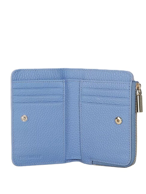 METALLIC SOFT Small leather wallet blue - Women&rsquo;s Wallets