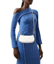 COCCINELLE MERVEILLE Shoulder bag in textured leather white - Women’s Bags - 4