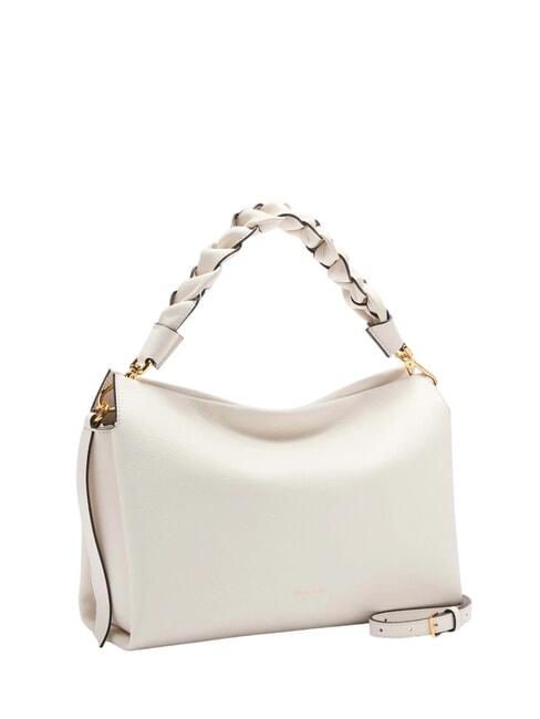 BOHEME GRANA DOUBLE Handbag, with shoulder strap, in leather white/skin - Women&rsquo;s Bags