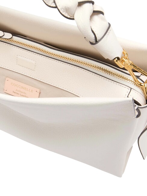 BOHEME GRANA DOUBLE Handbag, with shoulder strap, in leather white/skin - Women&rsquo;s Bags