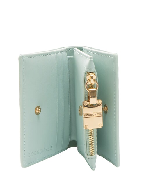 LETTERING Compact leather wallet marine - Women’s Wallets