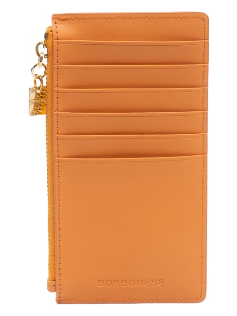 LETTERING Card holder with RFD tangerines - Women’s Wallets