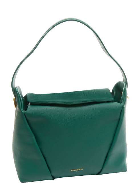 BLOOM  Hobo shoulder bag, in leather forest - Women’s Bags