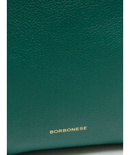 BORBONESE BLOOM  Hobo shoulder bag, in leather forest - Women’s Bags - 3