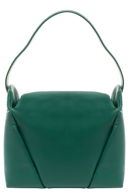 BLOOM  Hobo shoulder bag, in leather forest - Women’s Bags