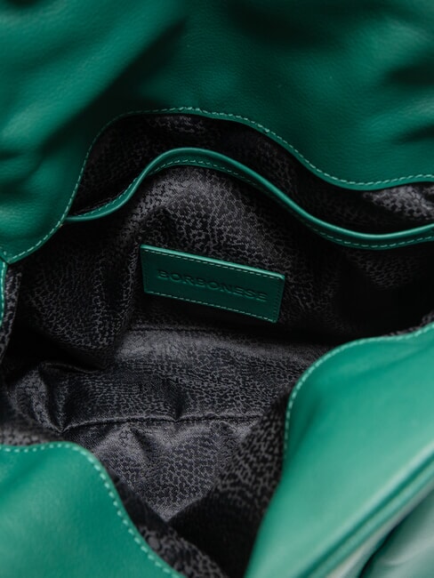 BLOOM  Hobo shoulder bag, in leather forest - Women’s Bags