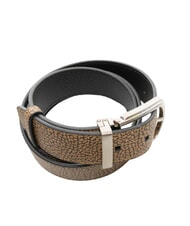BORBONESE GRAFFITI Belt natural op / black - Belts - 3