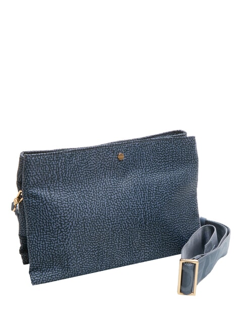 L'ECOLE NYLON Shoulder bag with three compartments denim - Women’s Bags