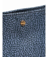 BORBONESE L'ECOLE NYLON Shoulder bag with three compartments denim - Women’s Bags - 3