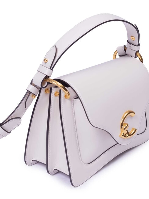 C-ME CALF COCKER Small leather bag with shoulder strap white - Women&rsquo;s Bags