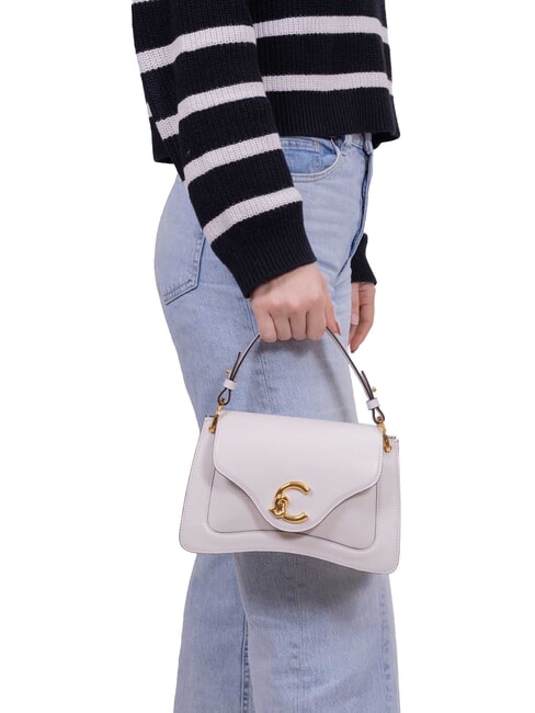 C-ME CALF COCKER Small leather bag with shoulder strap white - Women&rsquo;s Bags