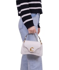 COCCINELLE C-ME CALF COCKER Small leather bag with shoulder strap white - Women&rsquo;s Bags - 5