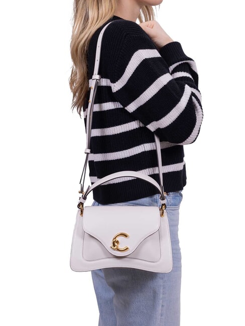 C-ME CALF COCKER Small leather bag with shoulder strap white - Women&rsquo;s Bags