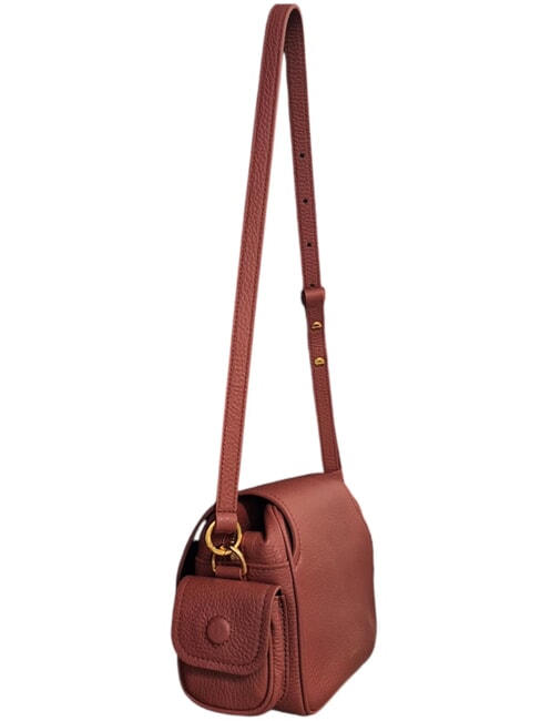 CAMPUS  Mini shoulder bag, in leather sangria - Women’s Bags