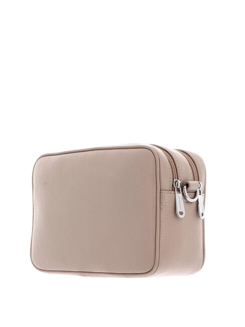MELLOW Shoulder camera bag in leather warm taupe - Women’s Bags
