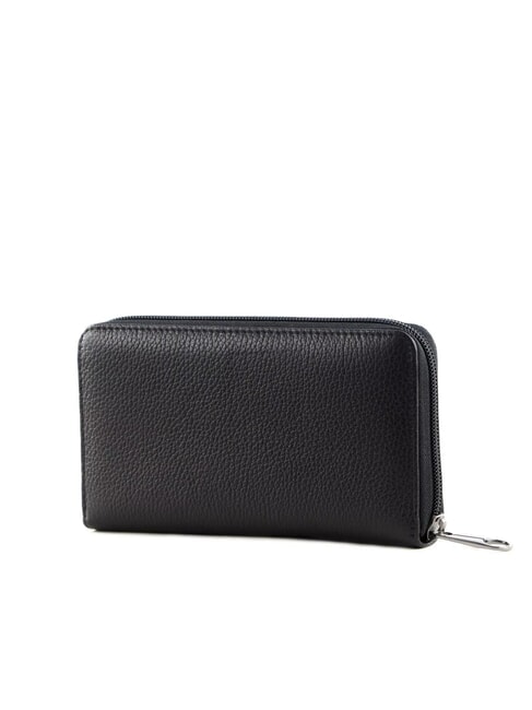 I-CON Large leather zip around wallet Black - Women’s Wallets