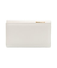 BORBONESE LETTERING PLATE  Women's Leather Wallet white - Women’s Wallets - 3