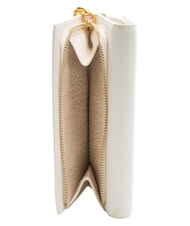 BORBONESE LETTERING PLATE  Women's Leather Wallet white - Women’s Wallets - 4