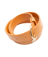 BORBONESE VITE Leather belt tangerines - Belts - 3