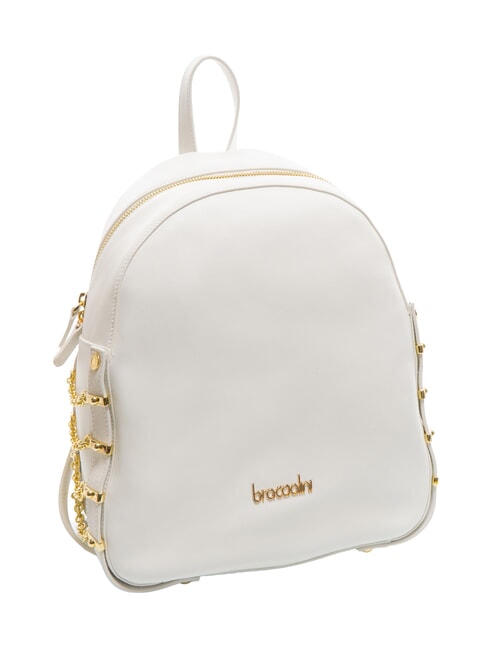 NORA Leather backpack with chains white - Women’s Bags
