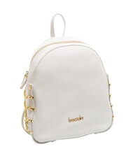 BRACCIALINI NORA Leather backpack with chains white - Women’s Bags - 2