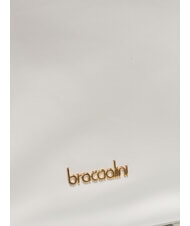 BRACCIALINI NORA Leather backpack with chains white - Women’s Bags - 3