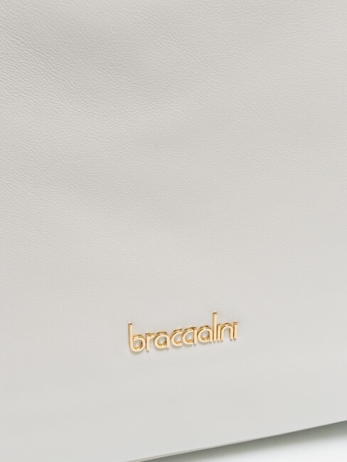 NORA Leather shopping bag with buckles white - Women&rsquo;s Bags