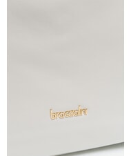 BRACCIALINI NORA Leather shopping bag with buckles white - Women&rsquo;s Bags - 3