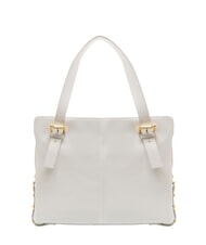 BRACCIALINI NORA Leather shopping bag with buckles white - Women&rsquo;s Bags - 4