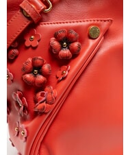 BRACCIALINI SOFIA Leather handbag with little flowers red - Women&rsquo;s Bags - 4