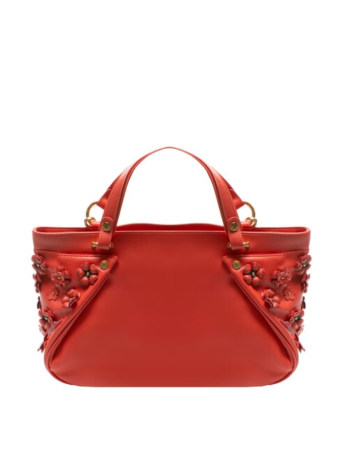 SOFIA Leather handbag with little flowers red - Women&rsquo;s Bags