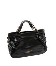 BRACCIALINI SOFIA Leather handbag with little flowers black - Women’s Bags - 2