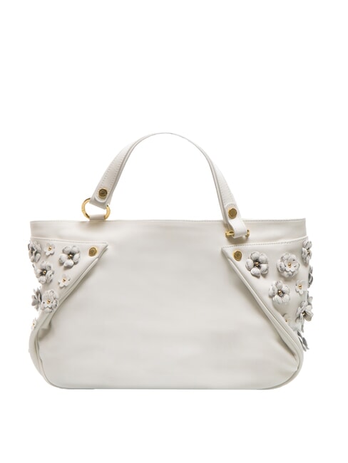 SOFIA Leather handbag with little flowers white - Women&rsquo;s Bags