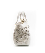BRACCIALINI SOFIA Leather handbag with little flowers white - Women&rsquo;s Bags - 5