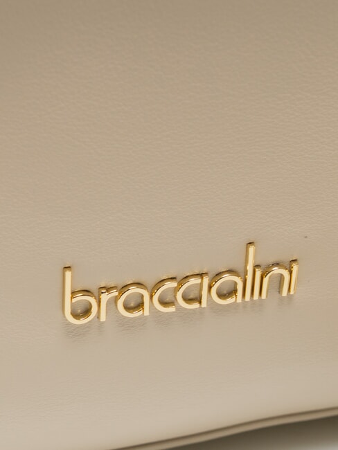 NORA Leather satchel bag with buckles beige - Women’s Bags