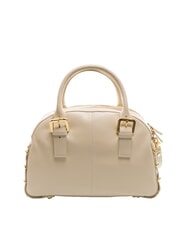 BRACCIALINI NORA Leather satchel bag with buckles beige - Women’s Bags - 4