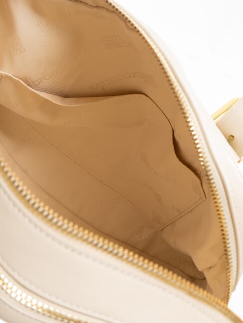 NORA Leather satchel bag with buckles beige - Women’s Bags