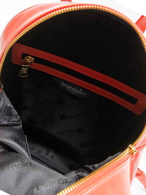 NAOMI Round leather backpack red - Women’s Bags