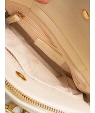 BRACCIALINI GISELLE Shoulder bag with logo and studs beige - Women’s Bags - 5