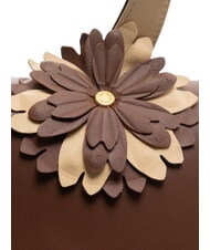 BRACCIALINI SOFIA Leather Handbag with Flower brown - Women’s Bags - 4