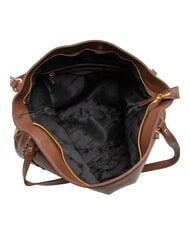 BRACCIALINI NAOMI Leather shoulder bag with chain brown - Women’s Bags - 5