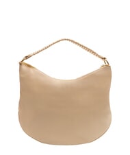 BRACCIALINI NAOMI Leather hobo bag with chain beige - Women’s Bags - 4