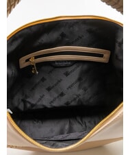 BRACCIALINI NAOMI Leather hobo bag with chain beige - Women’s Bags - 5