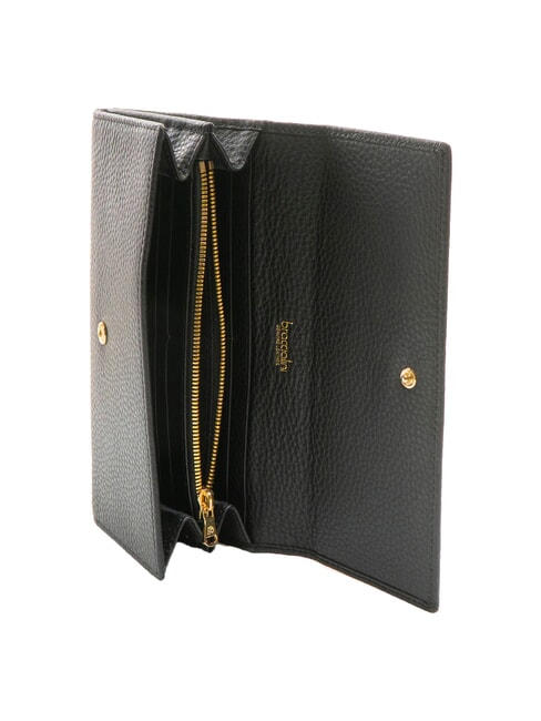 BASIC Large continental leather wallet black - Women’s Wallets