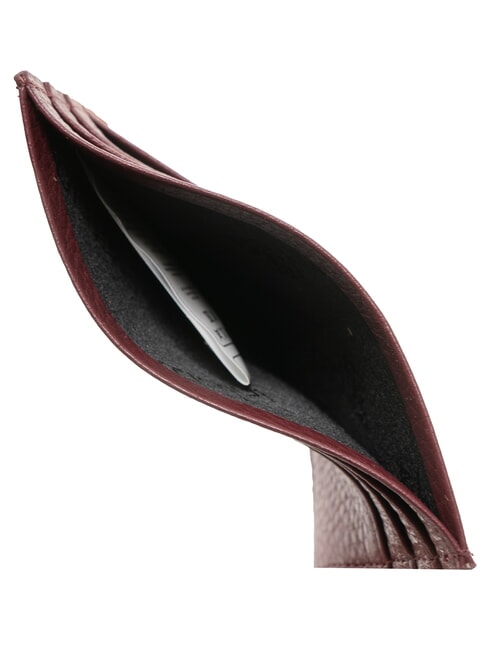BASIC Leather credit card holder burgundy - Women’s Wallets